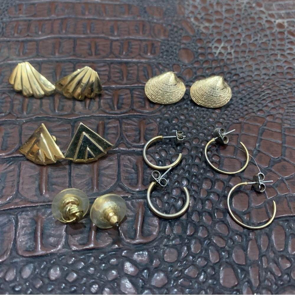 Mixed Gold Earring Set
